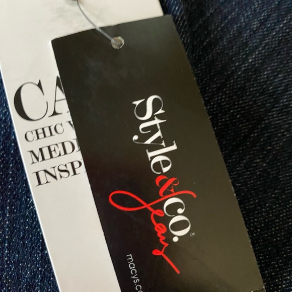 NWT Style & Co. Tummy Control Capri Jeans Size 14 - Picture 13 of 16